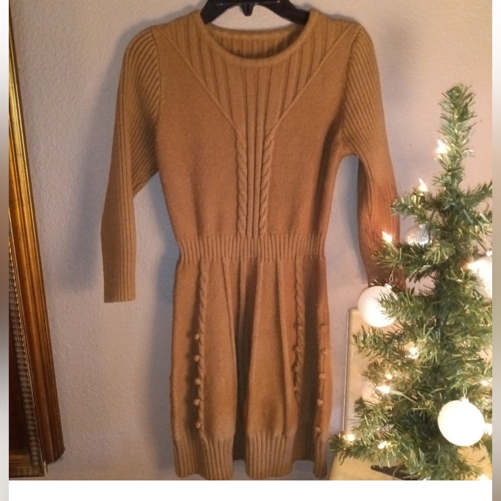 Cables Knit Sweatwr Dress